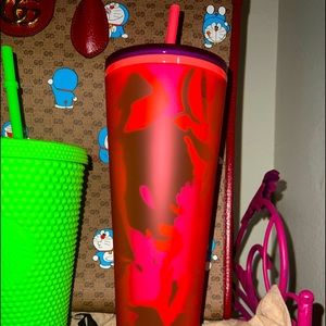 Starbucks Flower Neon Color Tumbler